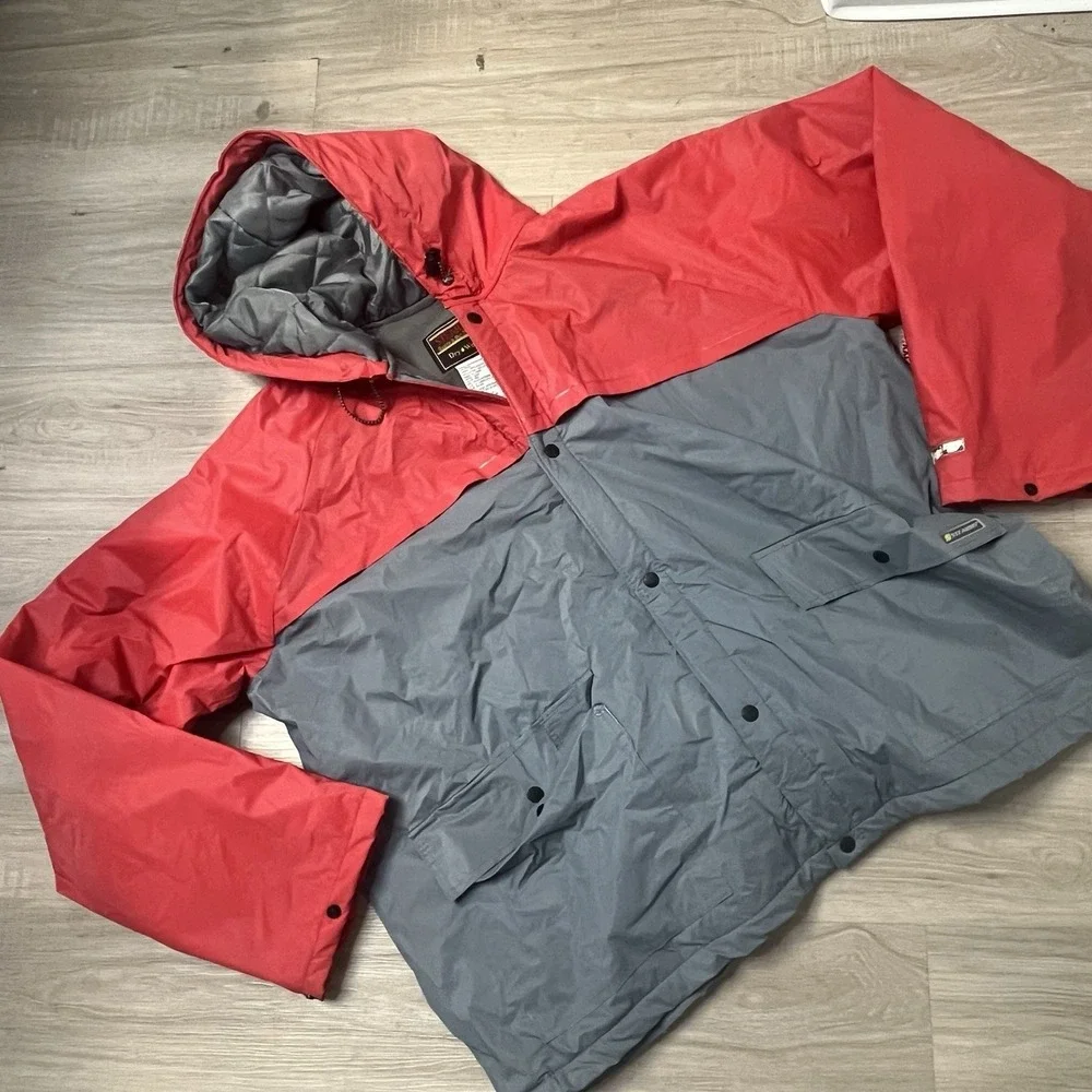 Stearns Waterproof Dry Wear Hooded Fleece Lined‎ Jacket Coat Red XL-XX-Large